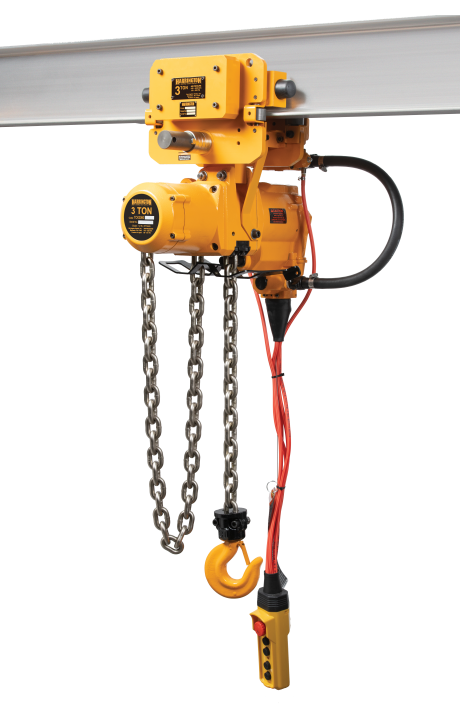 Harrington Hoists  Polipasto eléctrico con trole motorizado EQM 